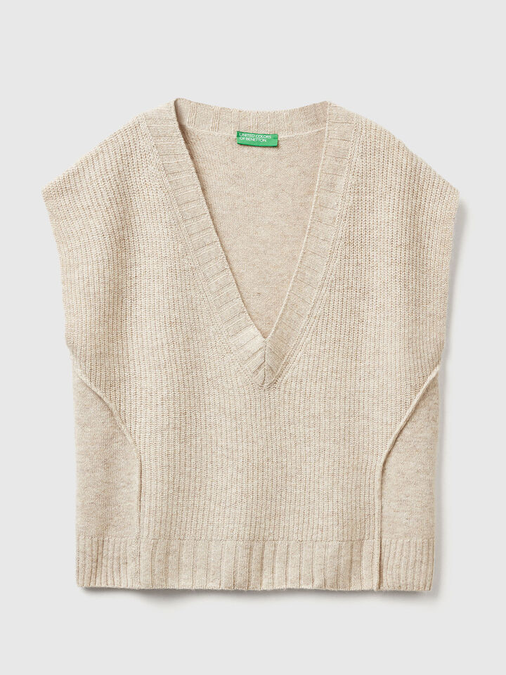 S/L V NECK SWEATER Women image number 5